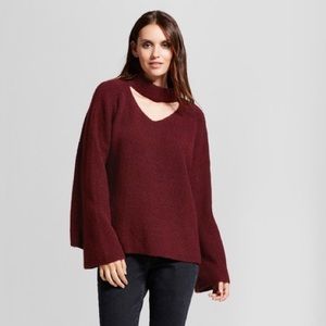 ✨NWOT✨ oversized pull over burgundy sweater